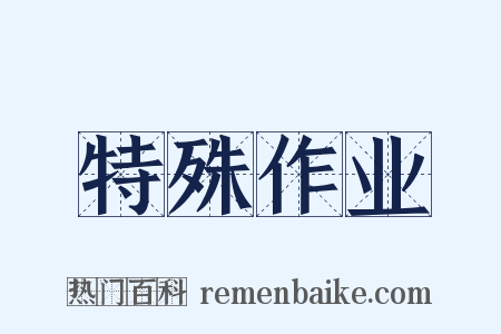 特殊作业是什么意思的图片